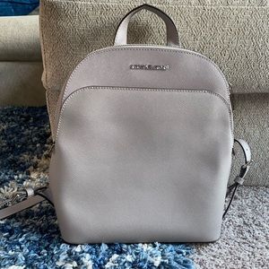 Michael Kors Grey Leather Backpack